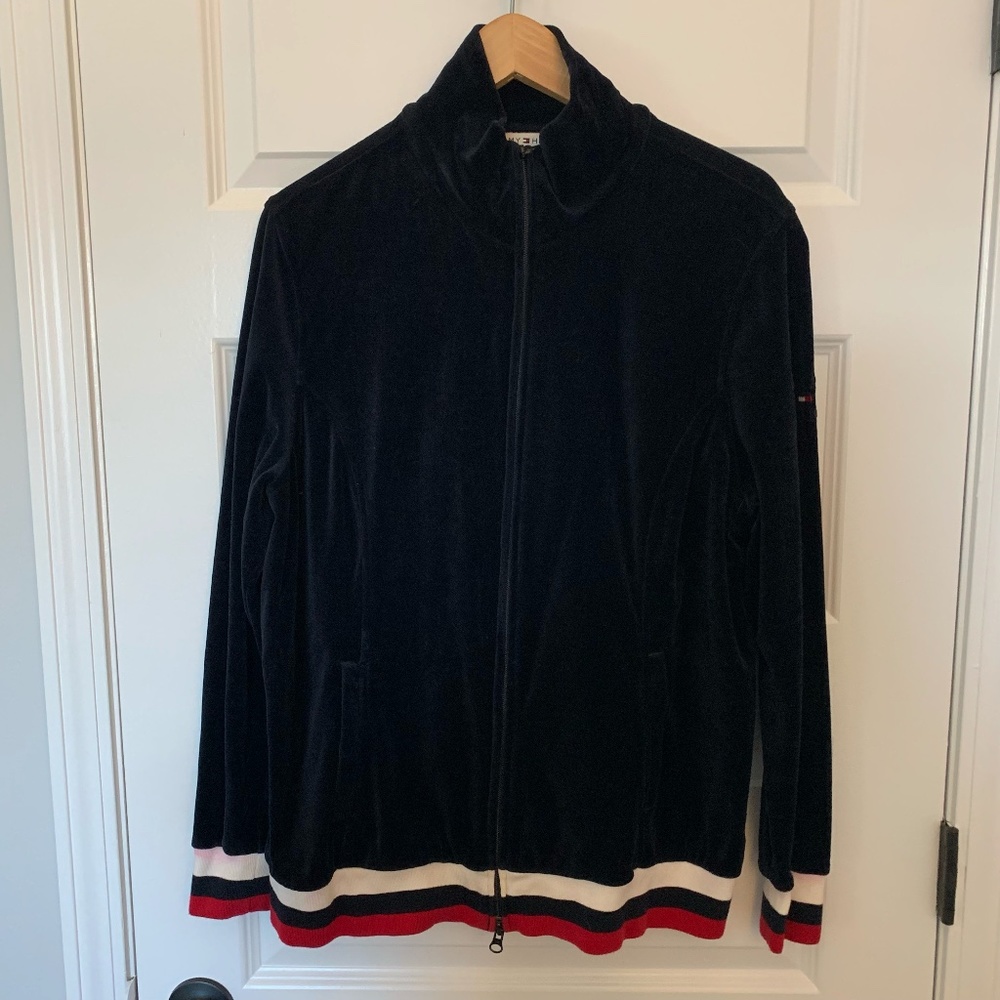 Tommy Hilfiger Cotton-Polyester Blend Plus Size Black Jacket Size 1X